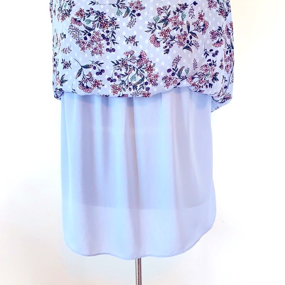 DR2 by Daniel Rainn Flutter Cap Sleeve Floral Top - Picture 9 of 12